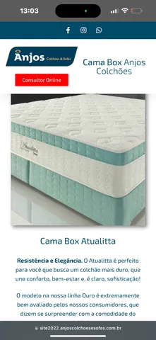 Cama Campinas Anjos Colchões em Oferta