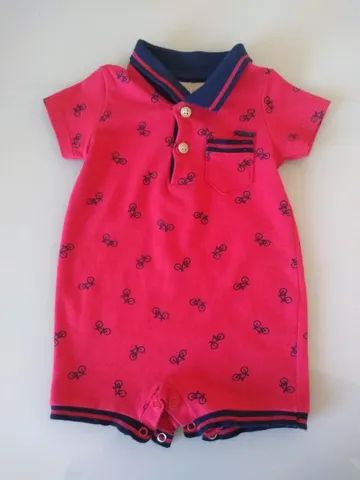 Macacão de verão manga curta marca Milon, tamanho M (3 a 6 meses) - Foto 3