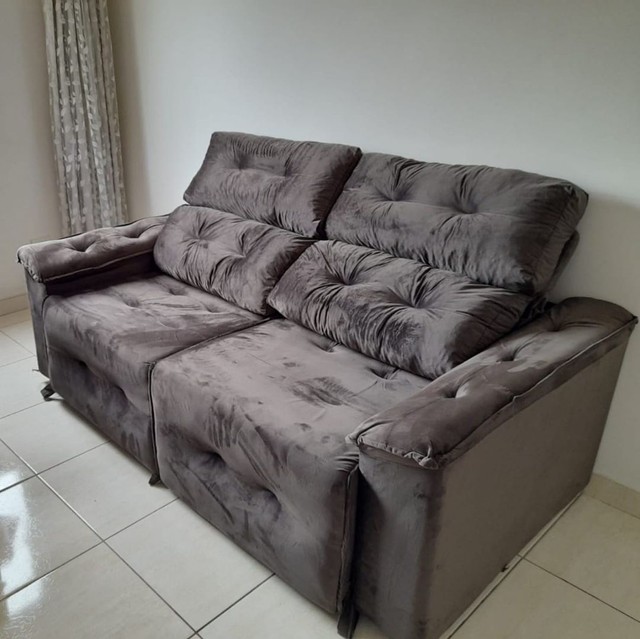 Sofá Barcelona de 1,90m retrátil e reclinável Sofás e Poltronas