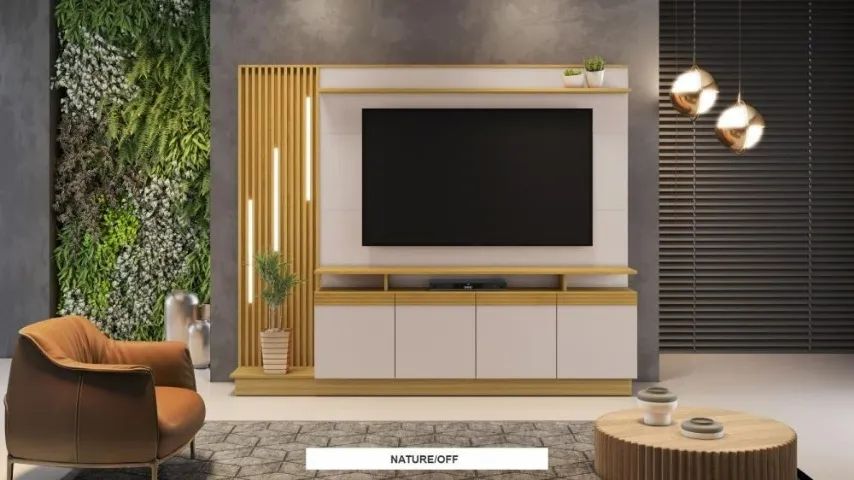 Estante Home para TV até 65 Polegadas 4 Portas Absoluto Candian JCM Móveis - Cores Variada