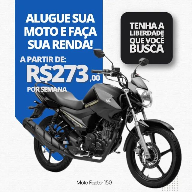 Aluguel de moto. Melhor preço garantido!!