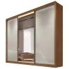  Guarda Roupa Diamond Casal Com Espelho 3 Portas 6 Gavetas Novo Horizonte - Foto 3