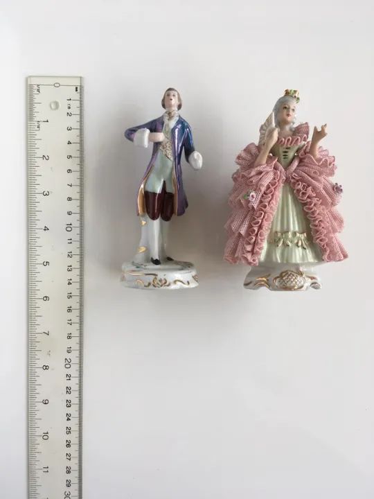 par de bibelôs REBIS. porcelana.  - Foto 3