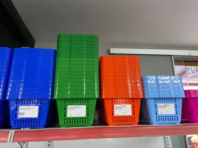 CESTA PLÁSTICA MINI VÁRIAS CORES D-50  - Foto 3