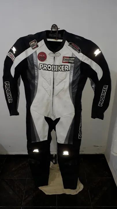 Macacão de Couro Probiker Motociclista - Foto 3