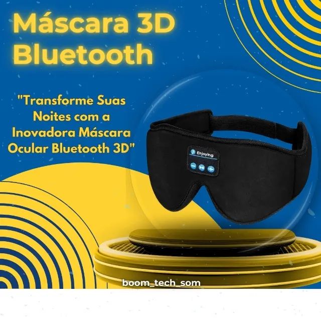 Máscara Bluetooth 3D | Fone de Ouvido | Garantia | Pronta Entrega