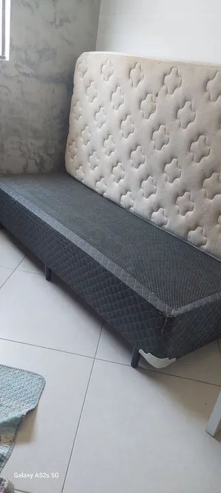 Doa-se cama box solteiro com colchão 