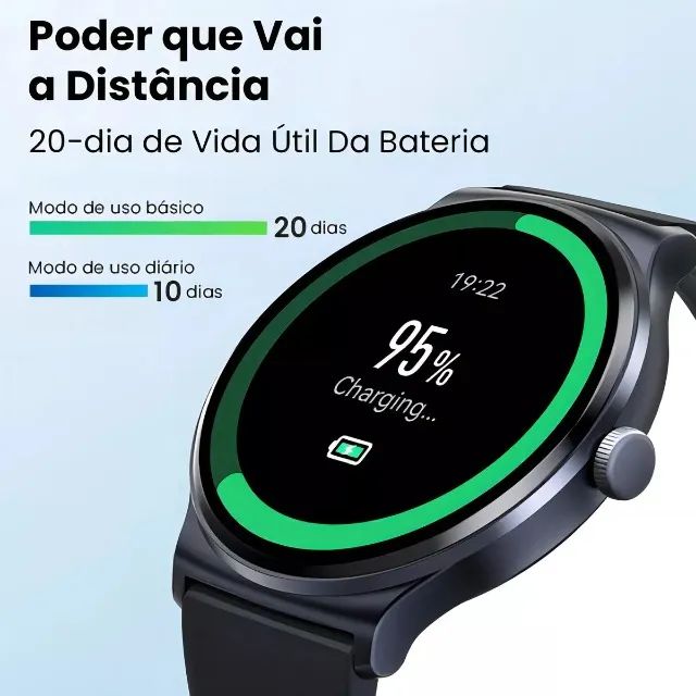 Relogio Smart Smartwatch Haylou Solar Lite Android Ios Azul Escuro - Novo Loja Coimbra - Foto 5