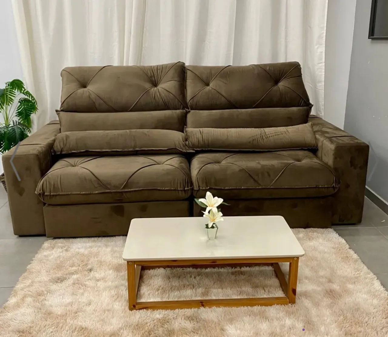 Sofá Retrátil e Reclinável Vienna Design  250cm Molas Ensacadas p765 - Foto 4