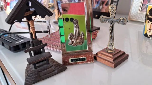 Belíssimo e Antigos 3 itens Religiosos 11 cm - Foto 4
