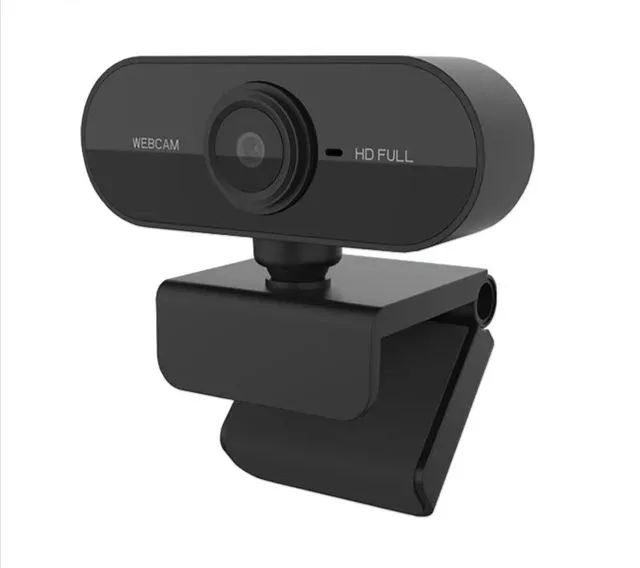 Webcam HD com microfone embutido e tripé, USB 1080p