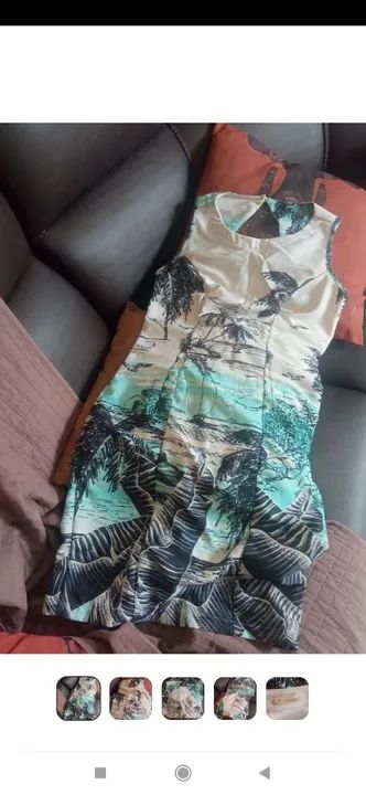 Vestido estampado coqueiros - Tamanho M - Foto 5