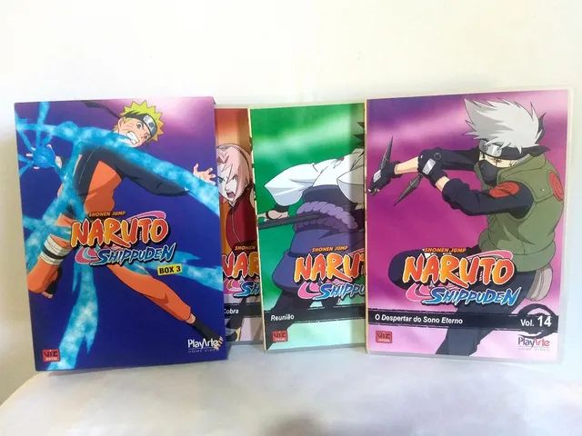 Dvd Naruto Shippuden box 3 - 1º Temporada, Original PlayArte - CDs