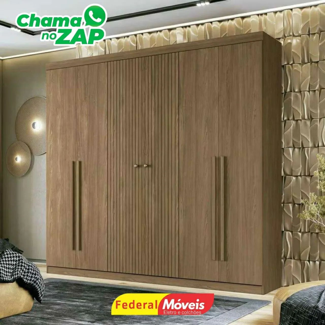 Guarda Roupa 6 Portas e 4 Gavetas Novo Pronta entrega 