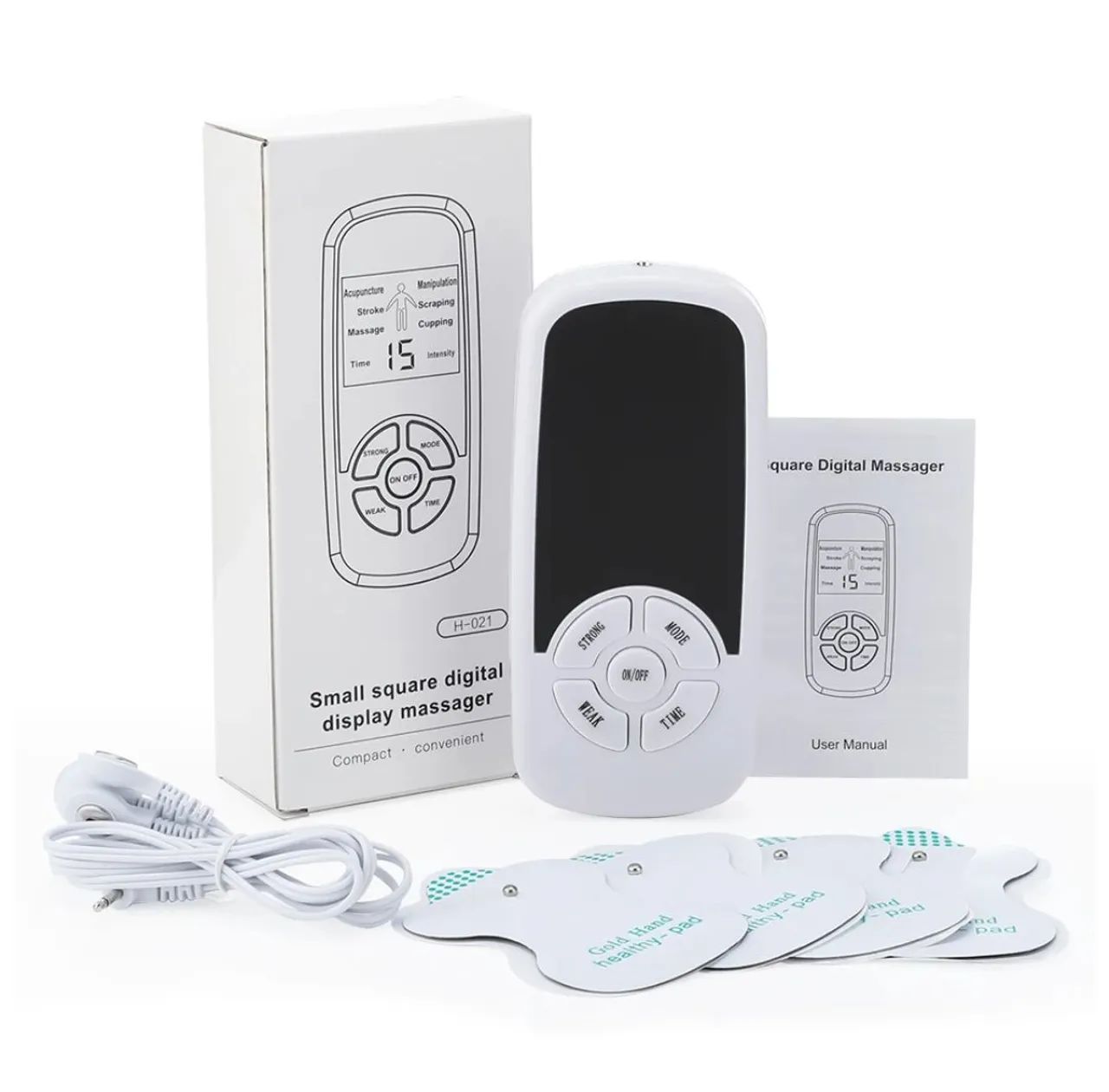 Tens Massageador Elétrico Portátil p/ Dores Musculares Terapia Acupuntura Top - Foto 4