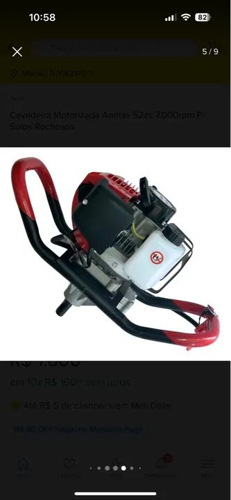 Cavadeira Motorizada Annmax 52cc 7000rpm - Nova - Foto 2