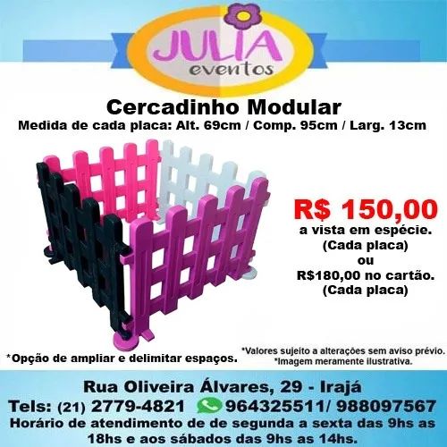 Cercadinho Cerquinha 4 Placas  - Foto 2