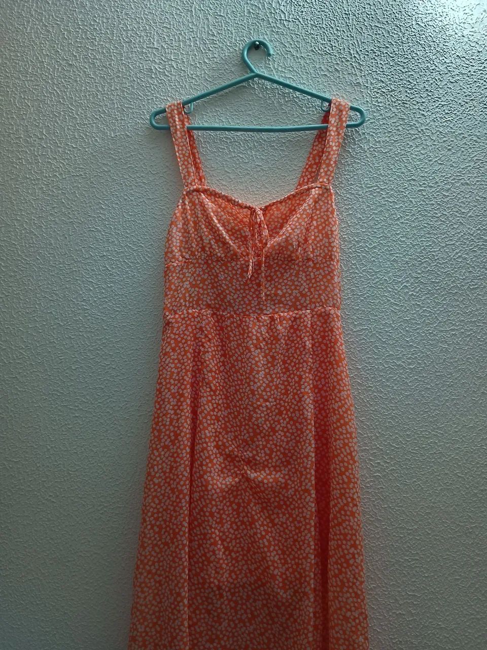 Vestido Floral Laranja romântico 
