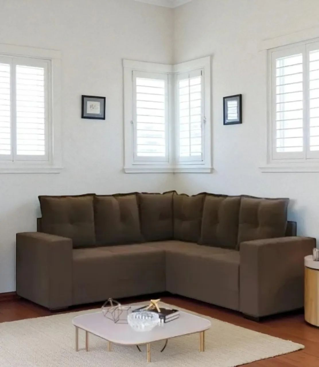 Sofá de Canto Patricia Marrom Novo e Ideal para seu conforto