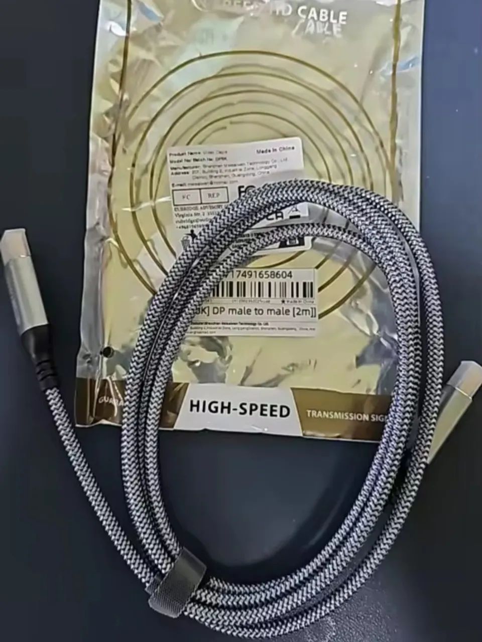 Cabo DisplayPort 8K 60Hz Novo - Foto 2