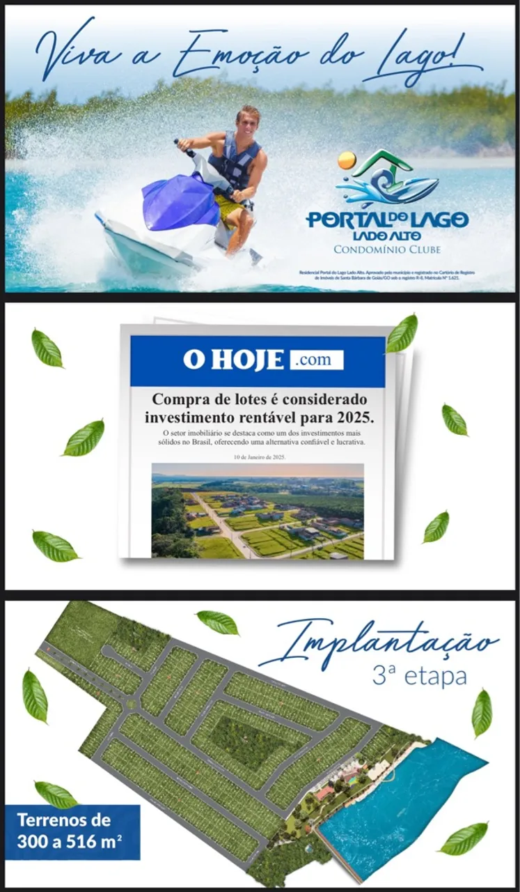 Portal do Lago - Santa Bárbara - Lotes