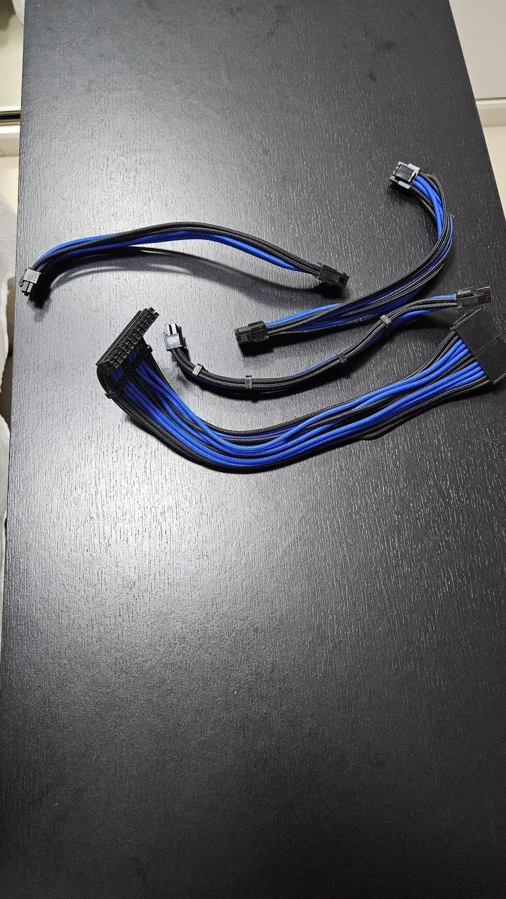 Kit 4 Cabos Sleeved Extensor Fonte Atx Gpu Eps Pci-e - Foto 2