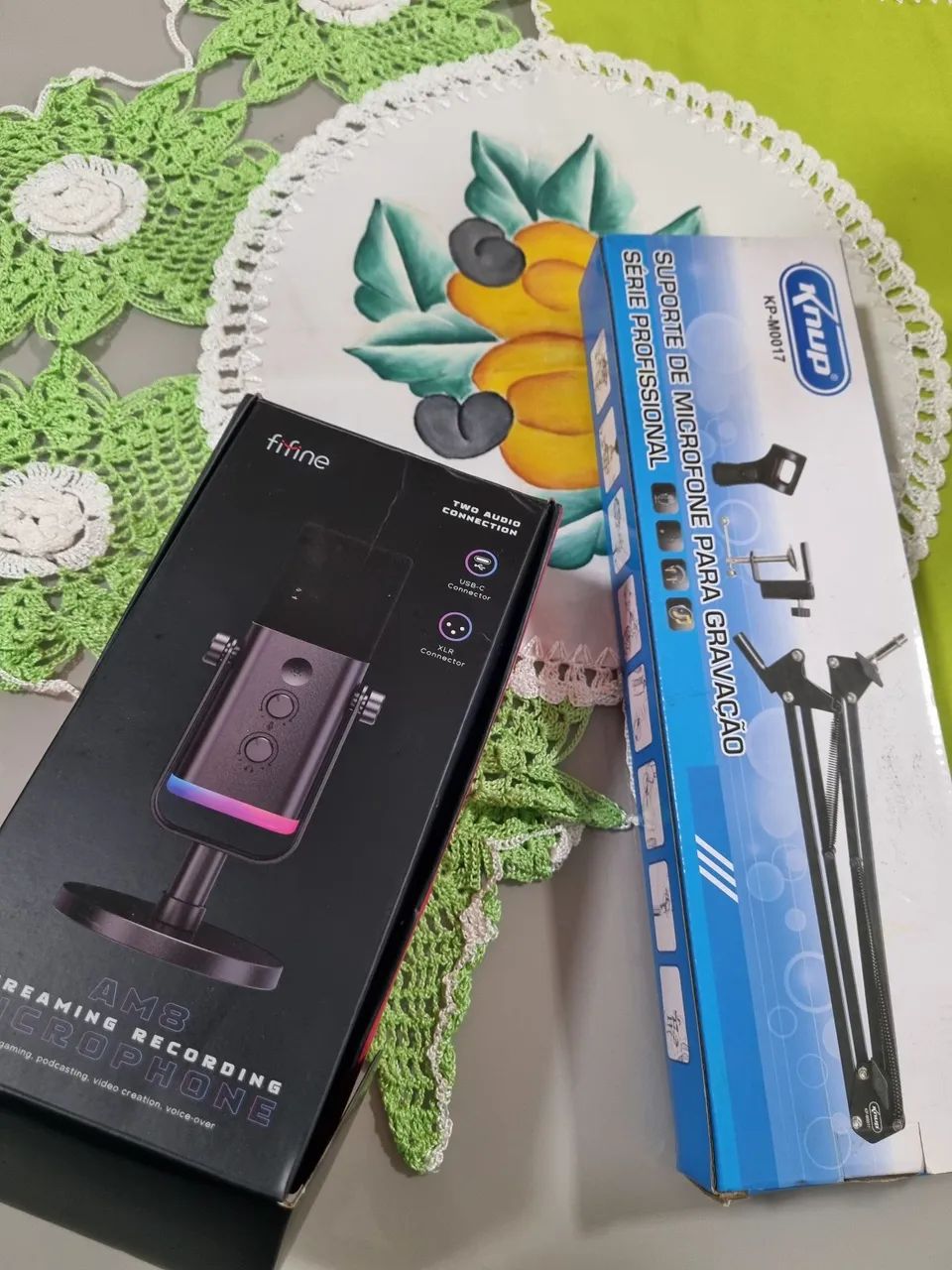 MICROFONE FIFINE AM8 + BRAÇO ARTICULADO