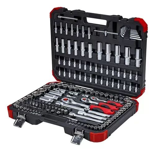 Jogo de Soquetes Encaixe de 1/4 3/8 1/2 Pol. 172 Peças GEDORE RED R45603172