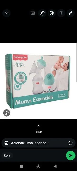 Extrator de Leite Elétrico Fisher-Price Mom's Essentials - Novo