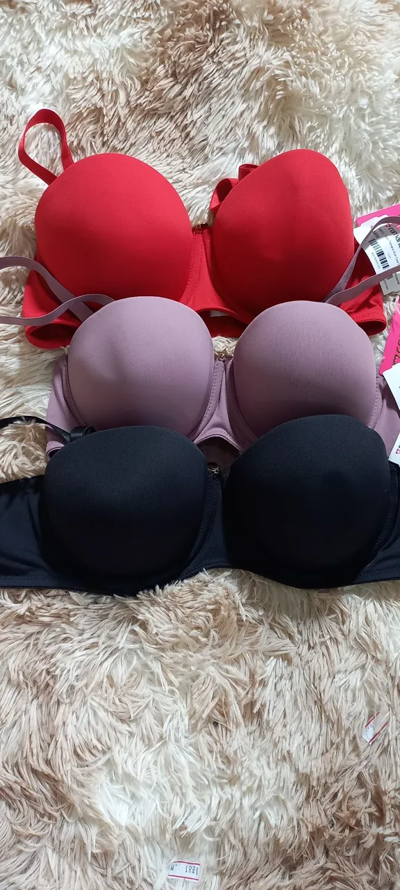 Conjunto de Sutiãs Strapless em Cores Vibrantes