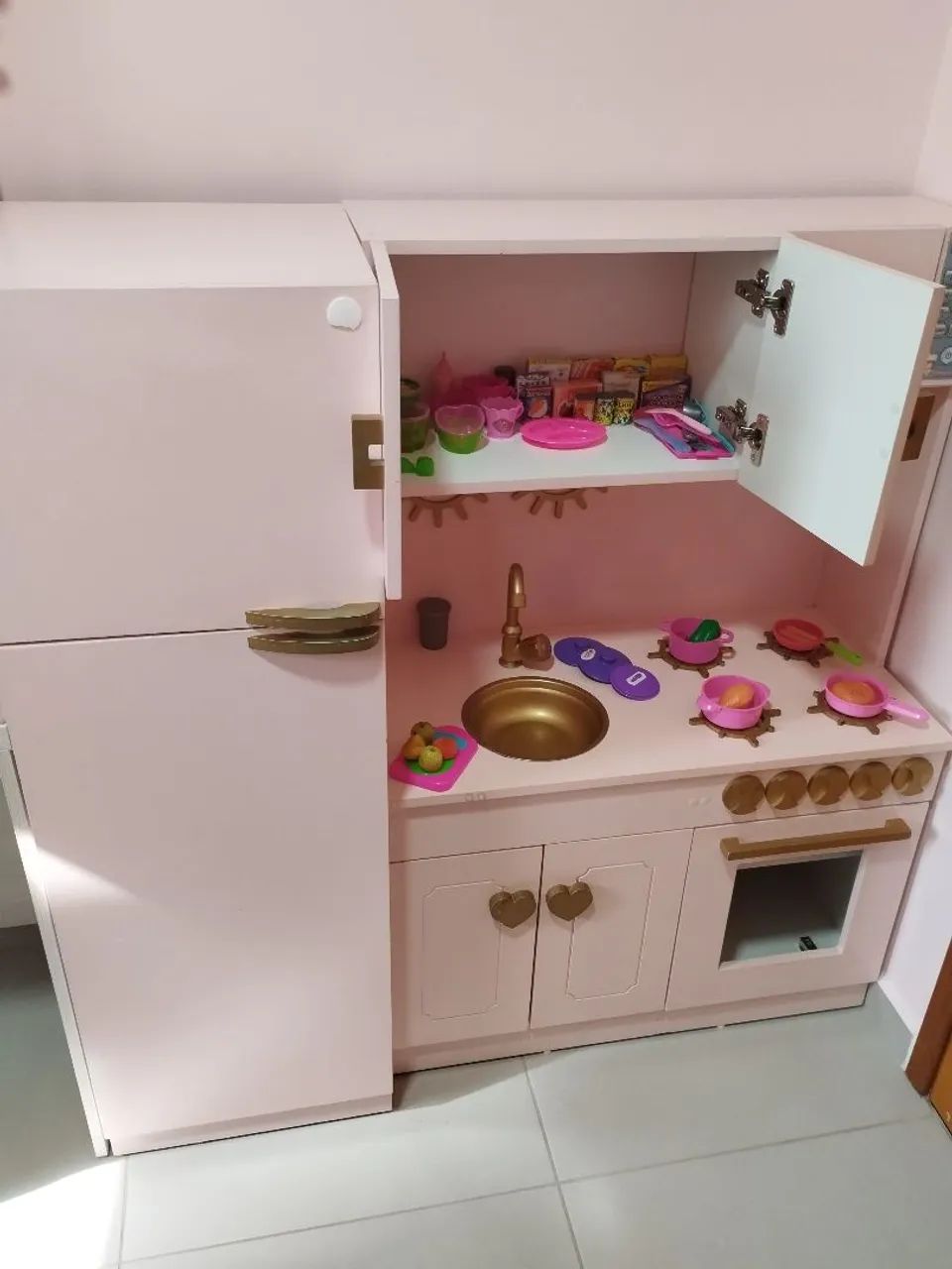 Cozinha Infantil Completa - Rosa