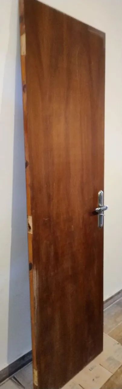 Porta de Madeira Sólida Banheiro Com Fechadura Pado  de Banheiro 61x21064706494483203122