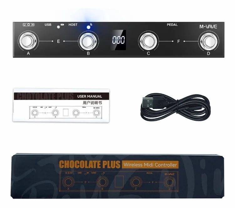 Controlador MIDI Sem Fio Chocolate Plus