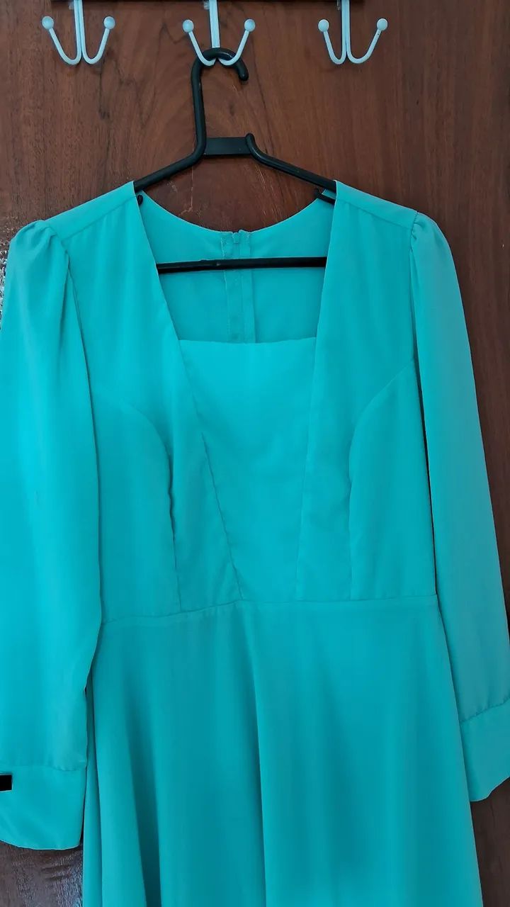 Vestido Azul Tiffany Elegante - Foto 2