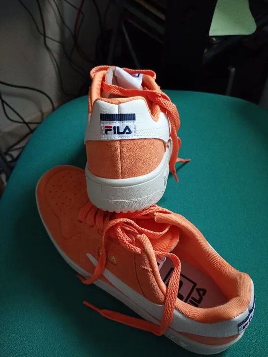 tenis fila suede laranja acd classic - Foto 4