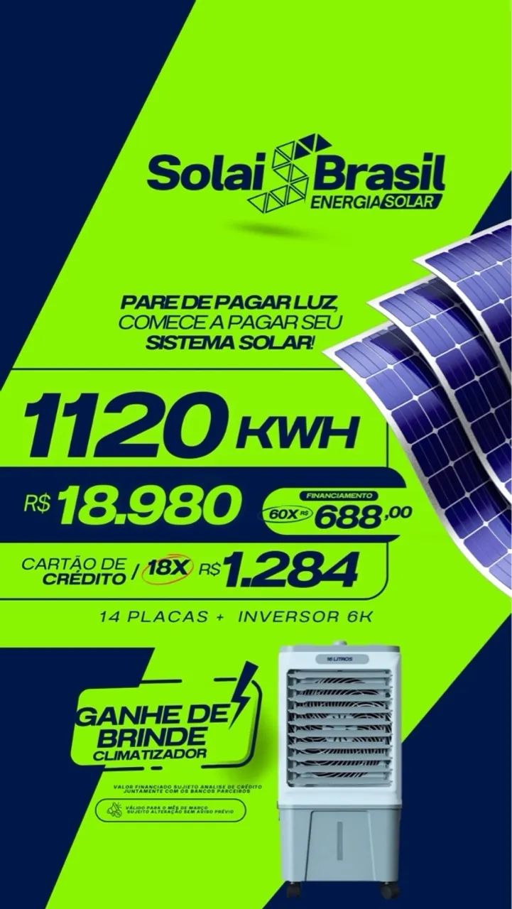 Energia solar - Kit Solar 320kWh - 04 Placas + Inversor 3K - Foto 5