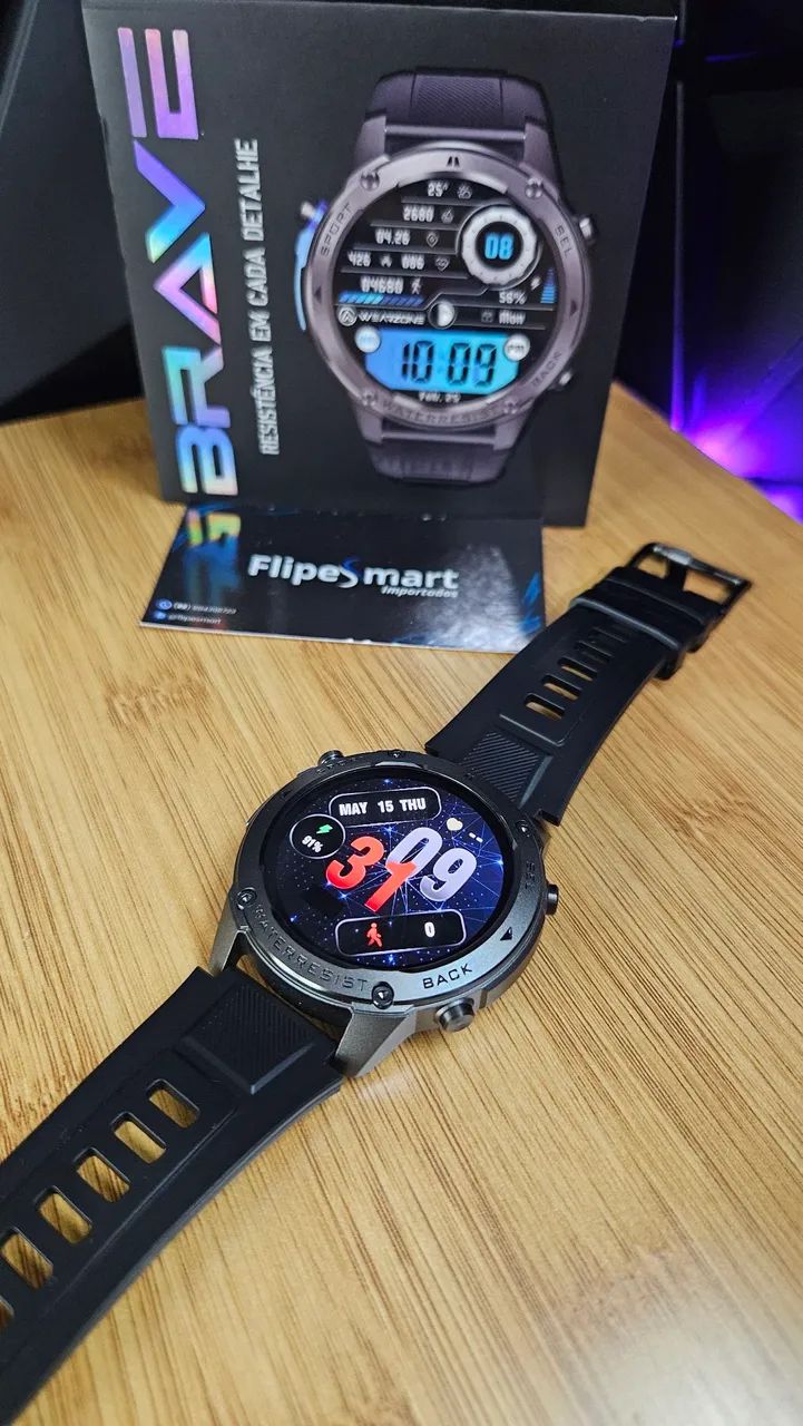 Smartwatch Brave  Resistência Militar+ Garantia(Novo) - Foto 2