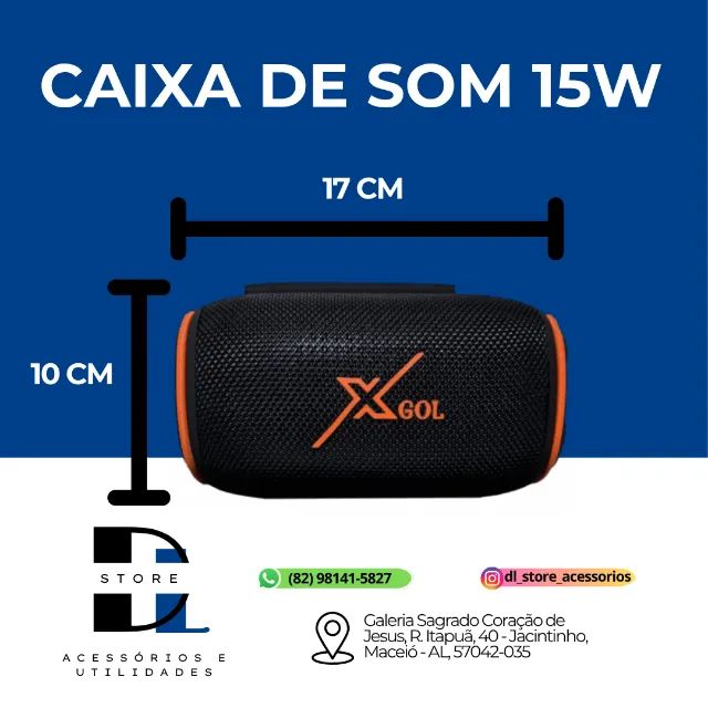 Caixa de som sem fio conexão bluetooth 15W IPX6 - Foto 4