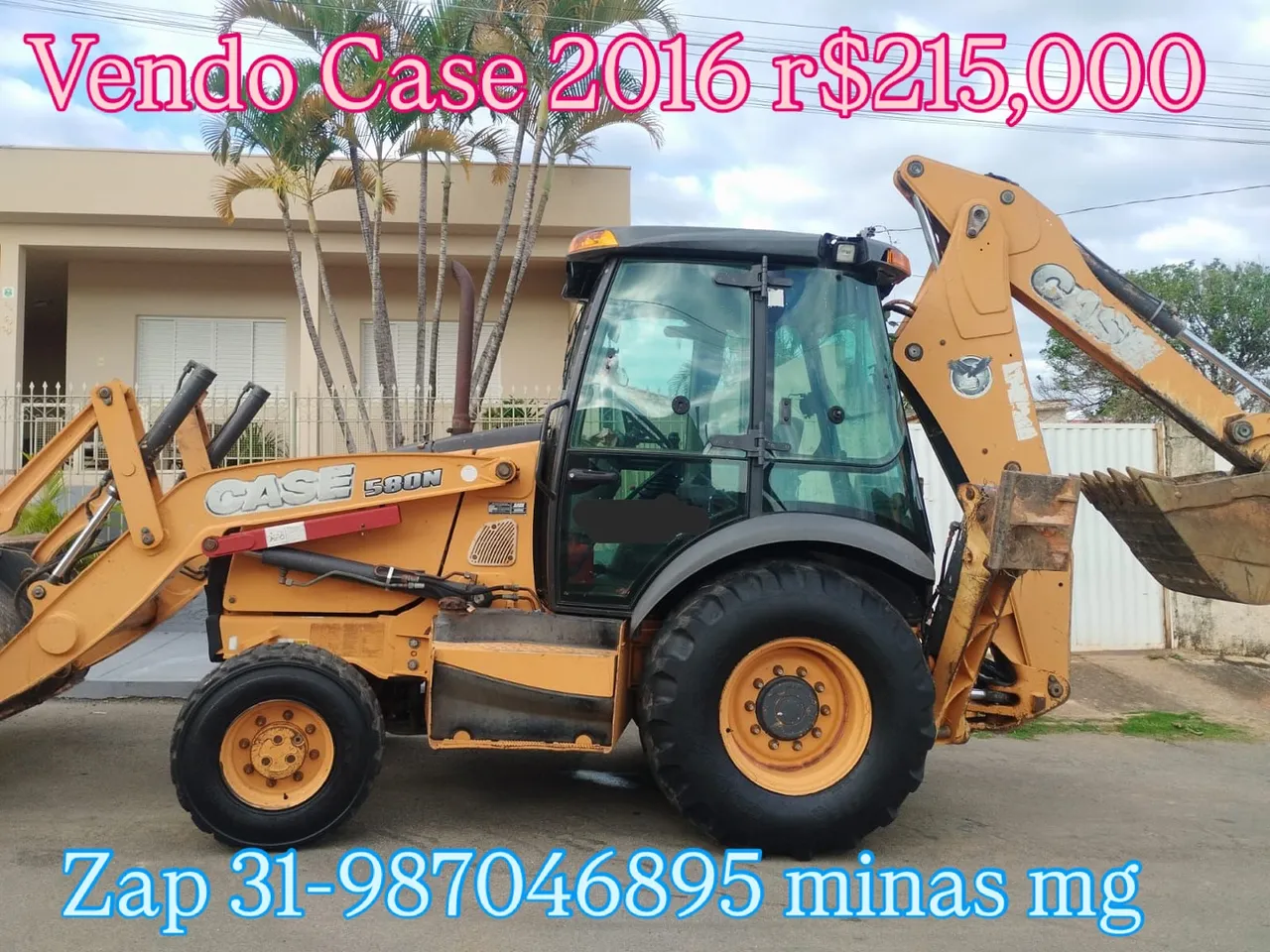 Retroescavadeira case 580n 2016 r$215,000