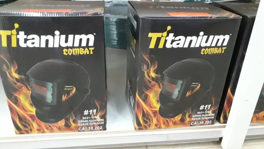 Proteja seus olhos - máscara de solda Titanium a vista R$ 79,90