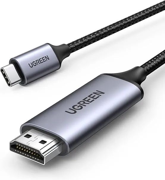Cabo Ugreen USB-C para HDMI, 1,5 Metros, 4K a 60 Hz - Cinza/Preto