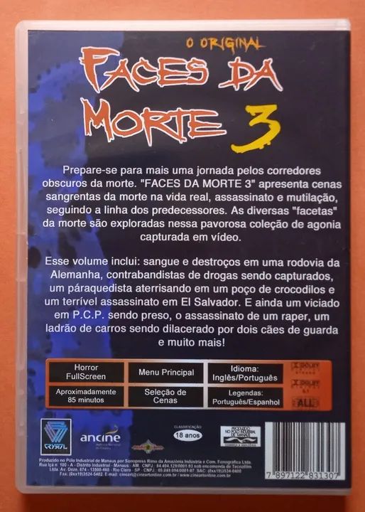 Dvd Faces da Morte 3 - Foto 2