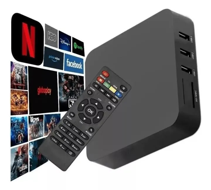 Android TV Box 4K com Controle Remoto