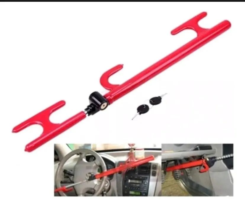 Tranca Trava Segurança Volante Pedal Carro Anti Furto - Foto 2