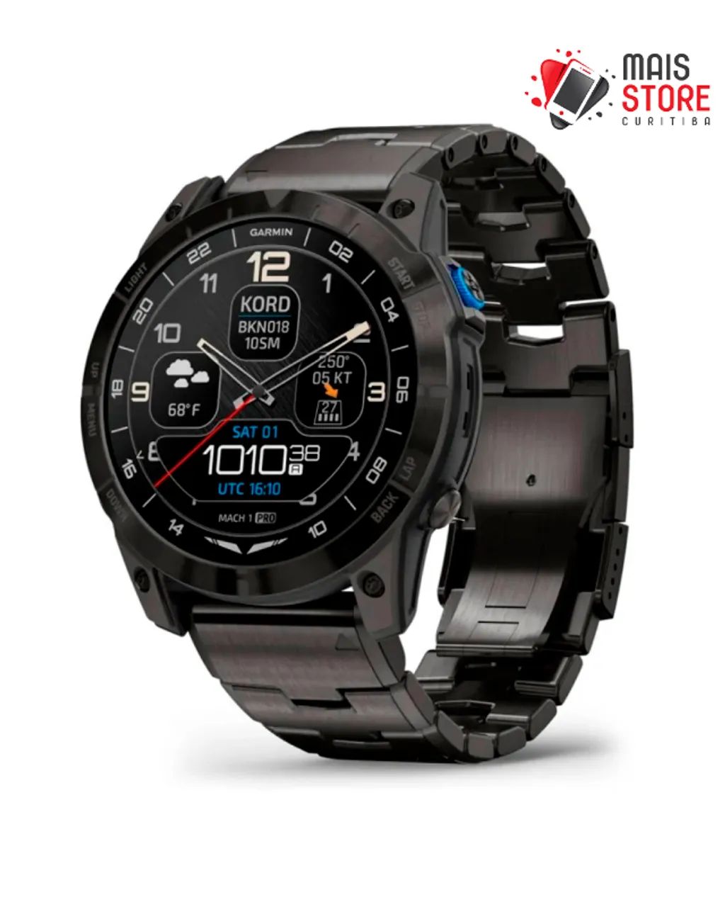 Relógio Garmin D2 Mach 1 Pro Titanium Aviator Smartwatch  (Novo/Lacrado)