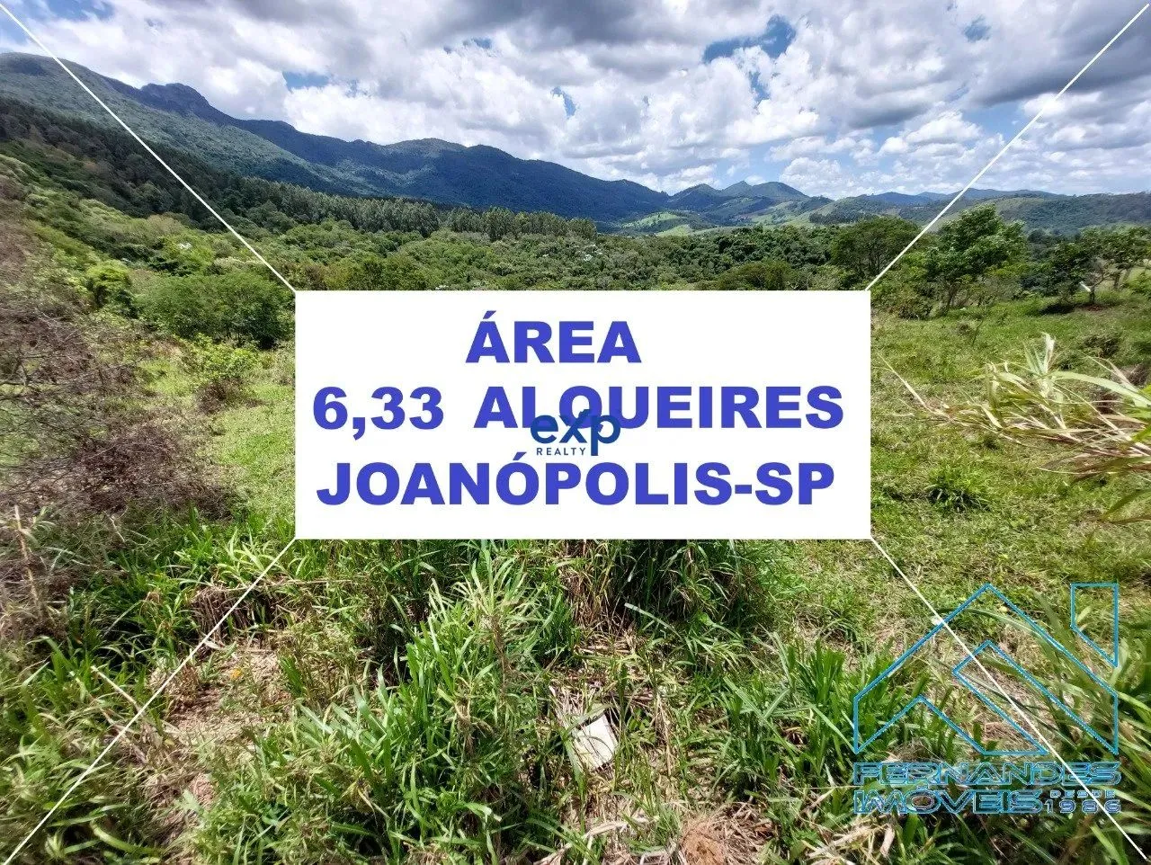 Área 6,3 alqueires em Joanópolis - frente para rodovia - 11 km da Rod. Fernão Dias