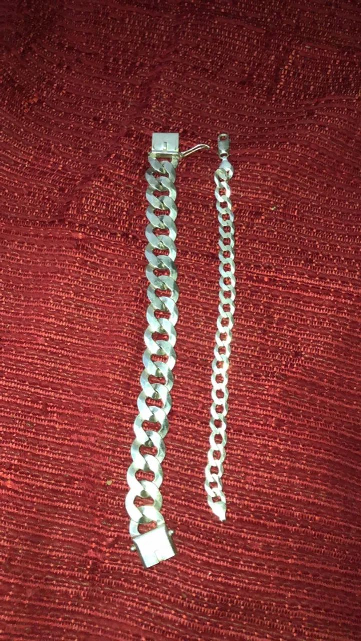 Pulseira de Prata 925 -  2 Peças - Foto 2