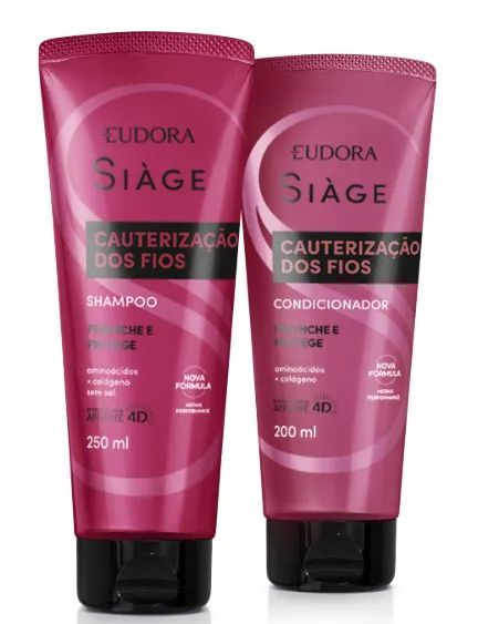 Combo Siàge Cauterização dos Lisos: Shampoo 250ml + Condicionador 200ml