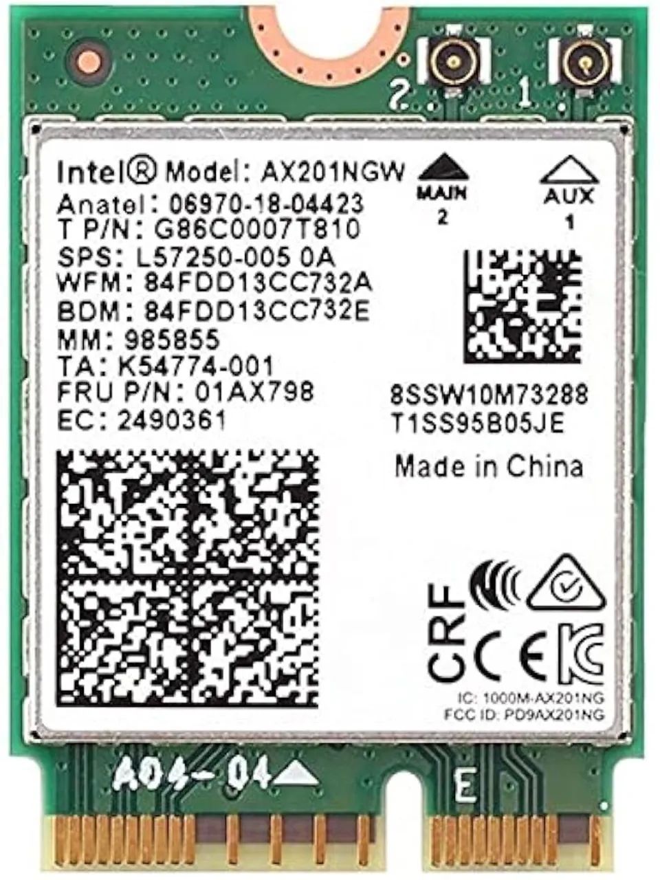 MÓDULO INTEL® WI-FI 6 AX201NGW + BLUETOOTH 5.2 NGFF M.2 2230 - Foto 2