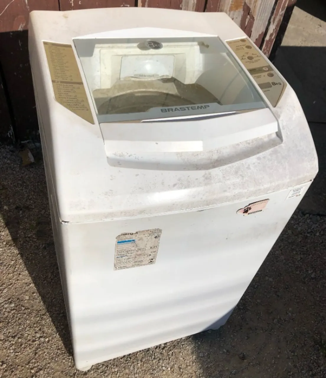Máquina de lavar, brastemp, branca, 8kg.